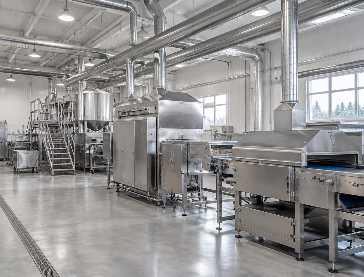 Instalación ilustrativa de industria alimenticia